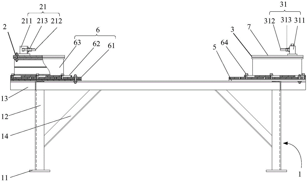 Line type positioning device of F-shaped track panel