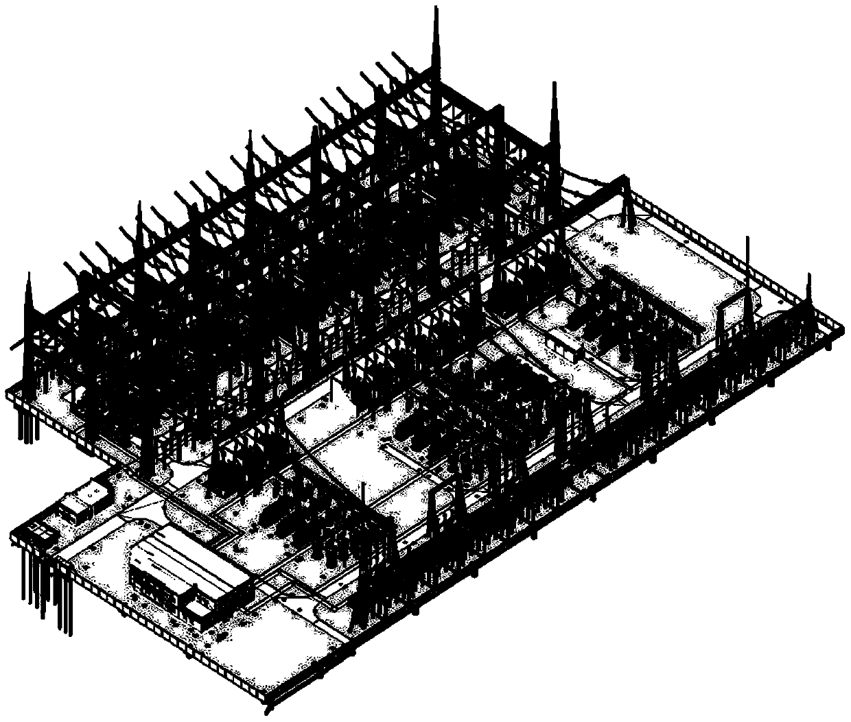 Transformer substation electromagnetic field simulation method based on component library