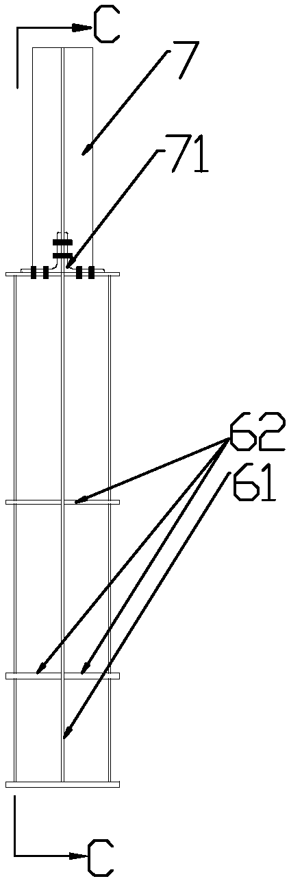 Building method for pull-rod-type combined wall