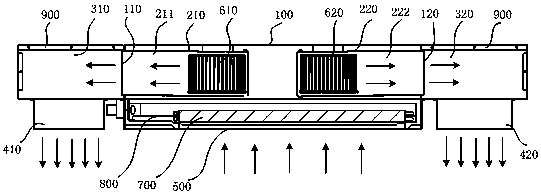 Double-air-outlet clamping type air conditioner