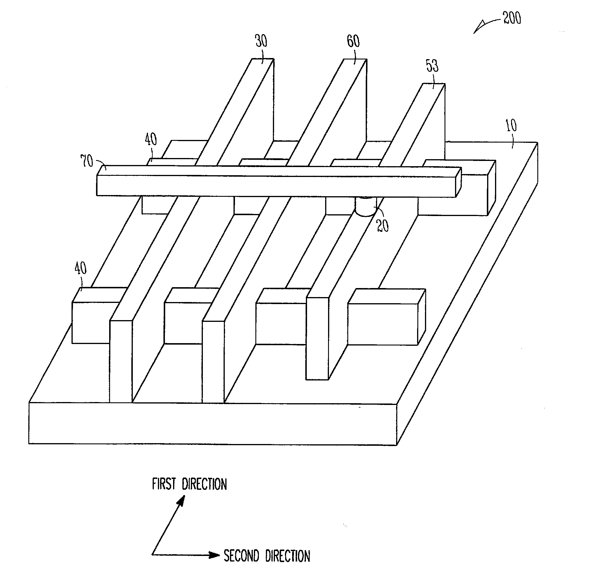 Apparatus of memory array using finfets