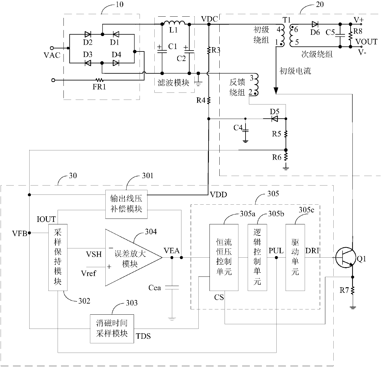 Power supply and power supply circuit thereof