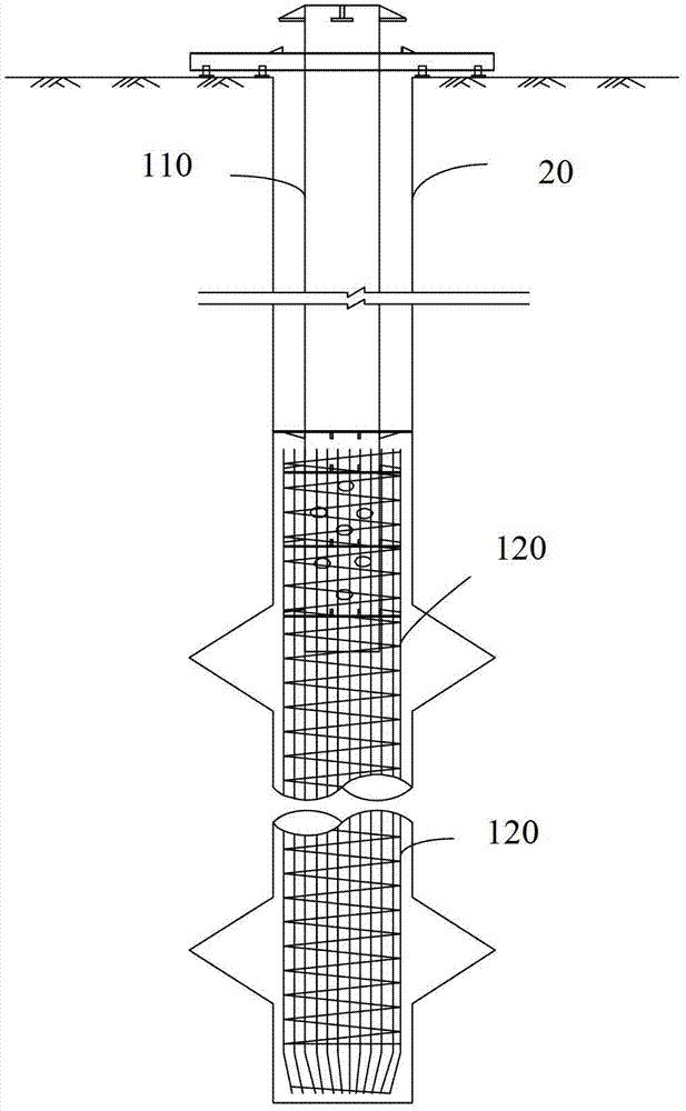 Cast-in-place pile construction method using steel pipe column splicing piles