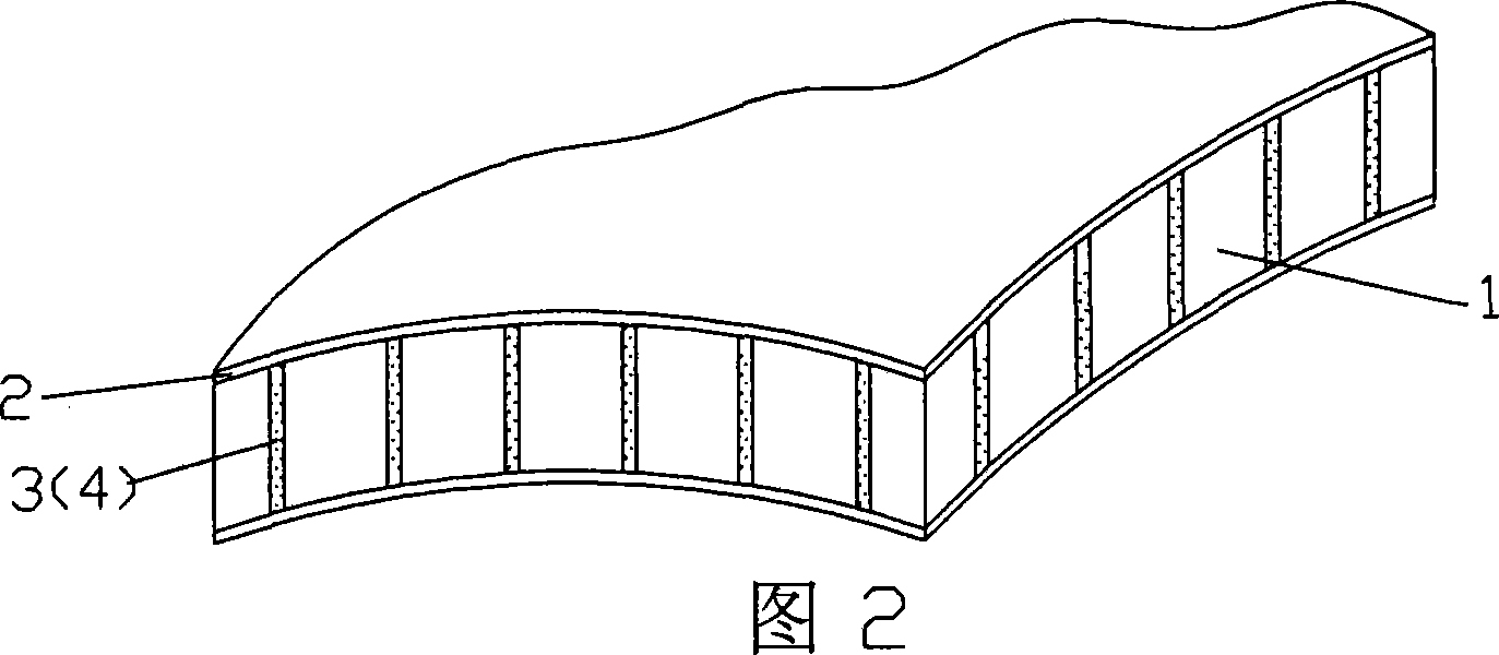 Grid structural reinforced composite material sandwich structure