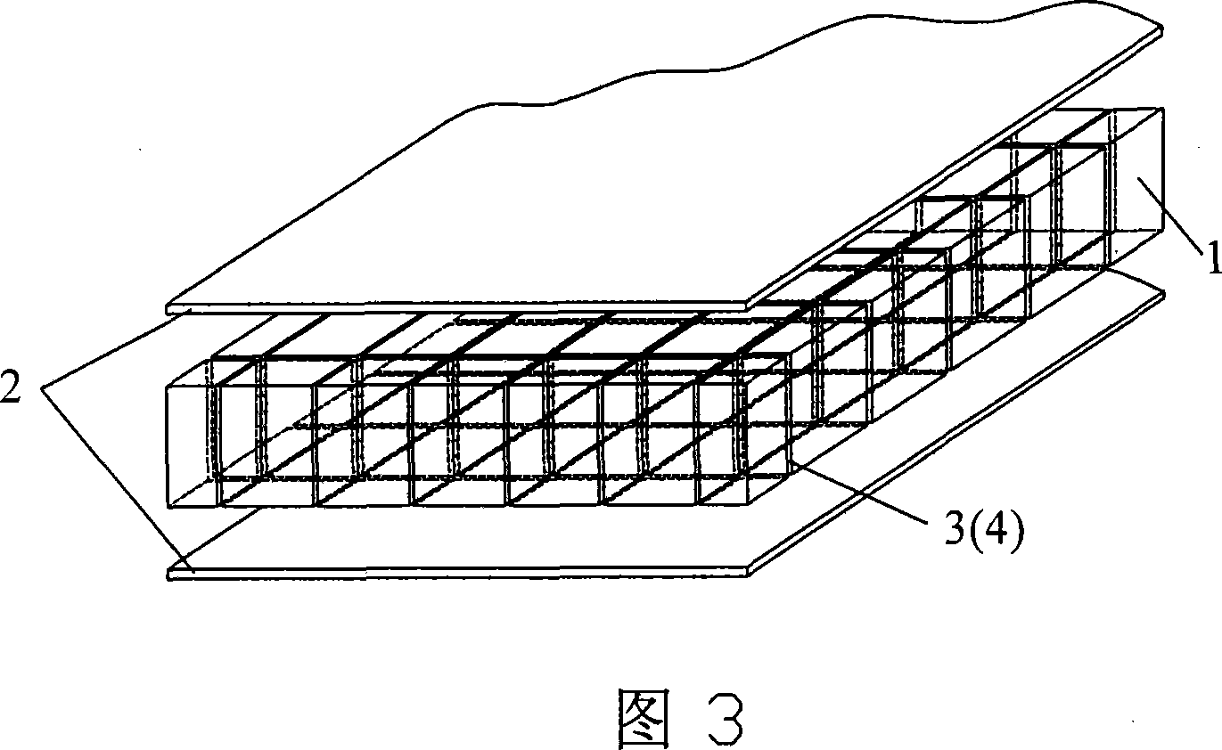 Grid structural reinforced composite material sandwich structure