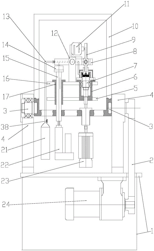Friction-wear testing machine capable of realizing variable gravity orientation and testing method