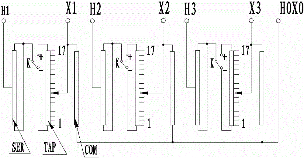 Autotransformer and test connecting method thereof