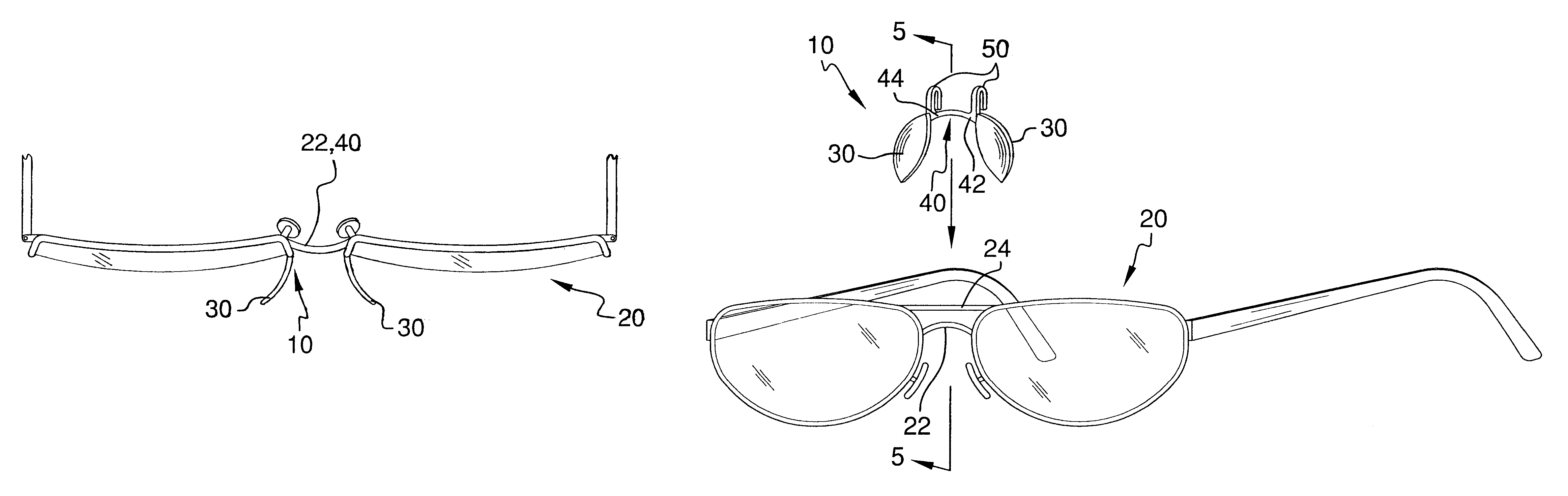 Side-view mirror attachment for spectacles