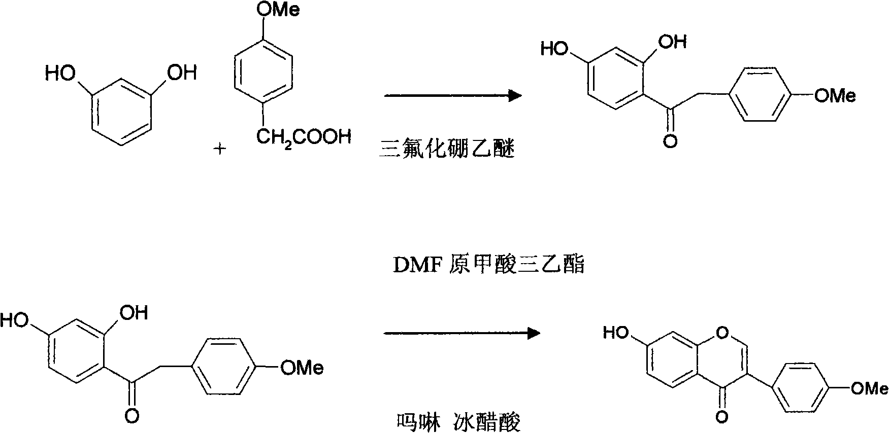 Synthesis method of Formononetin