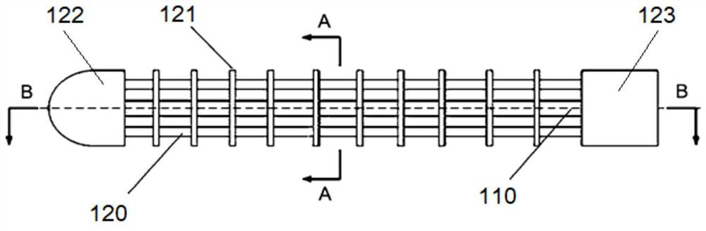 Anti-leakage support structure of uv light source for air sterilizer