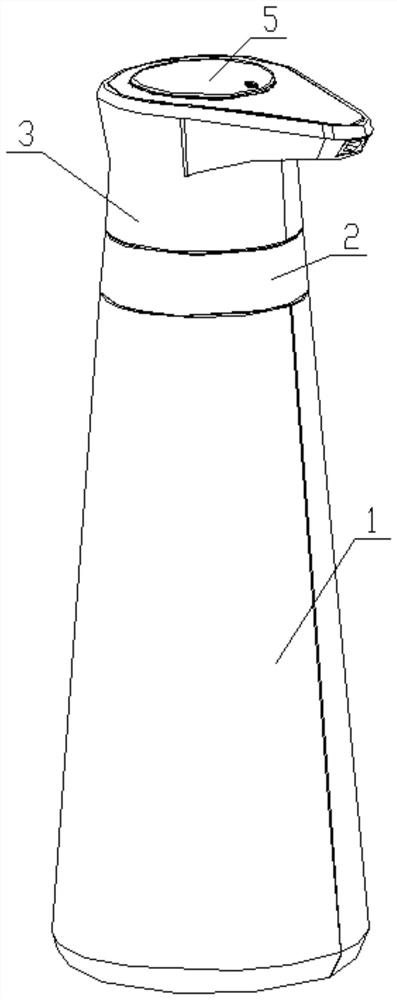 Double-pump single-outlet type emulsion packaging bottle