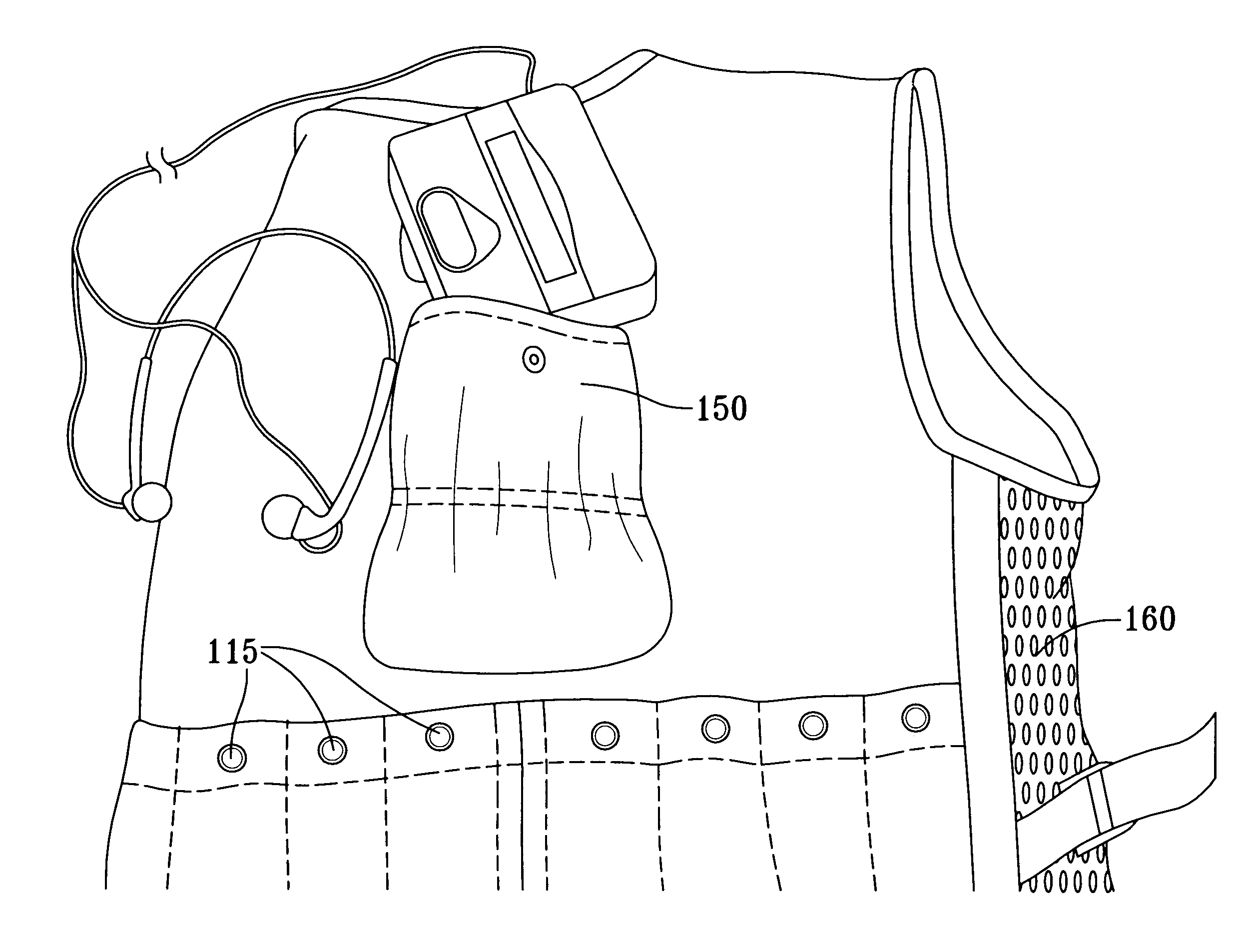 Method of wearing weighted training vest while listening to audio equipment