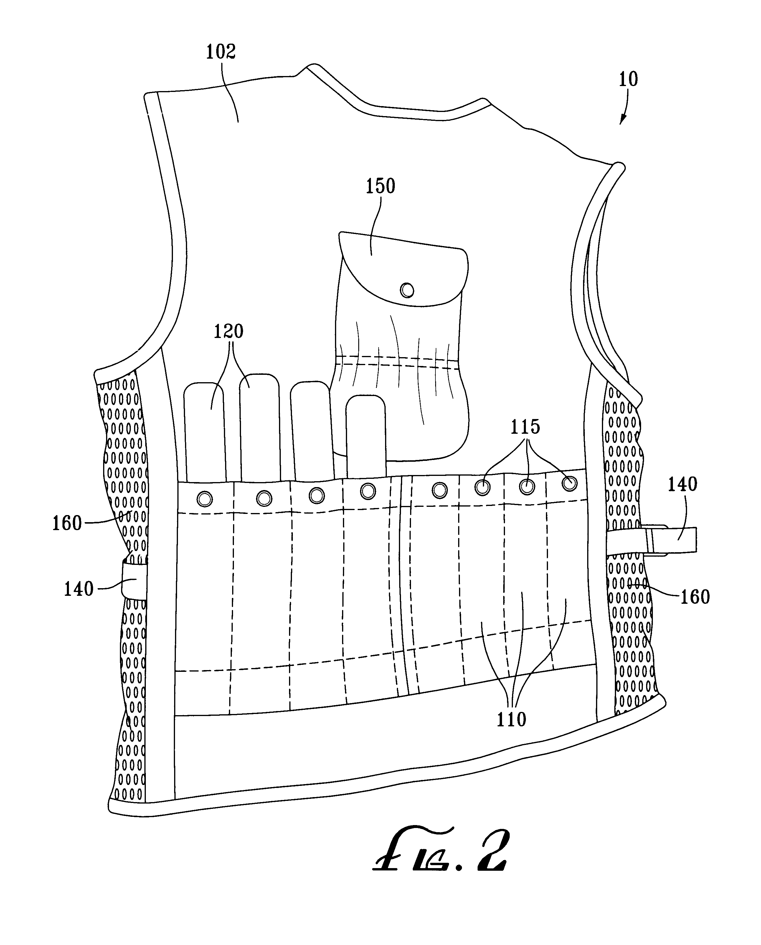 Method of wearing weighted training vest while listening to audio equipment