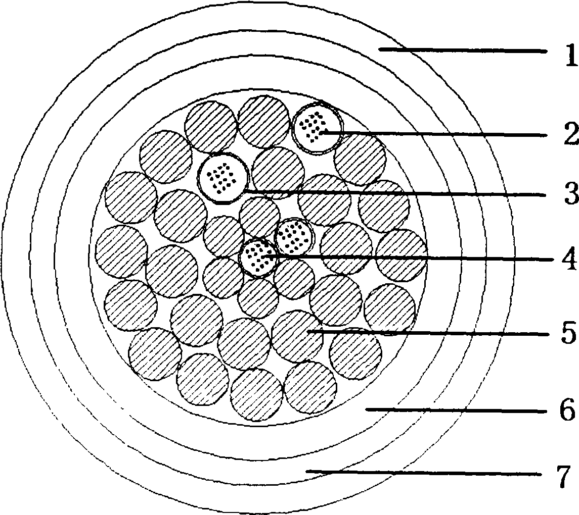 Transmitting and sensing optical cable