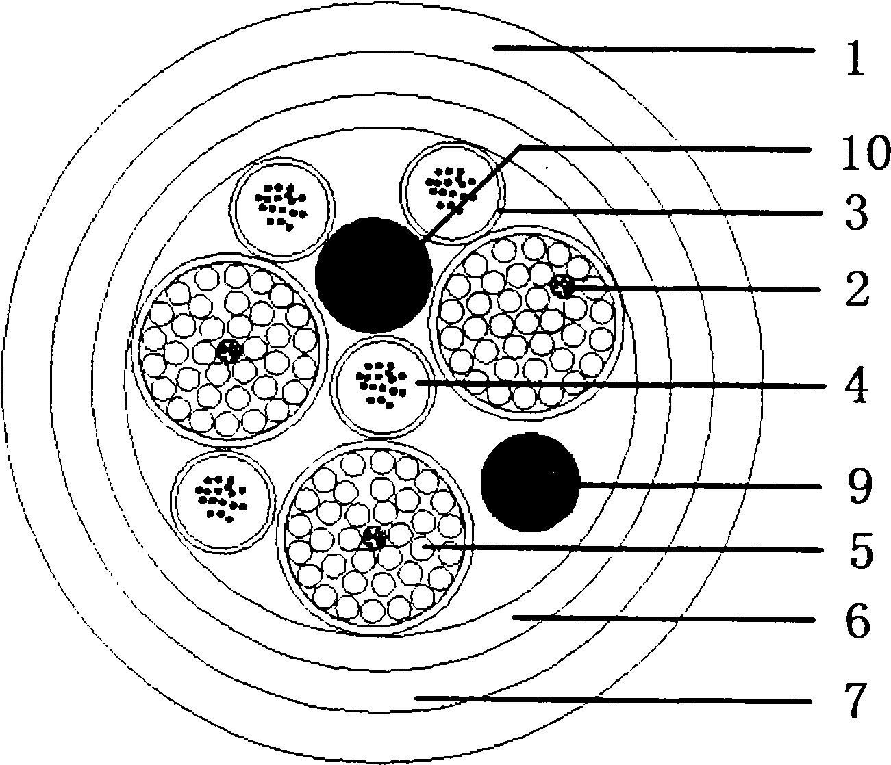 Transmitting and sensing optical cable