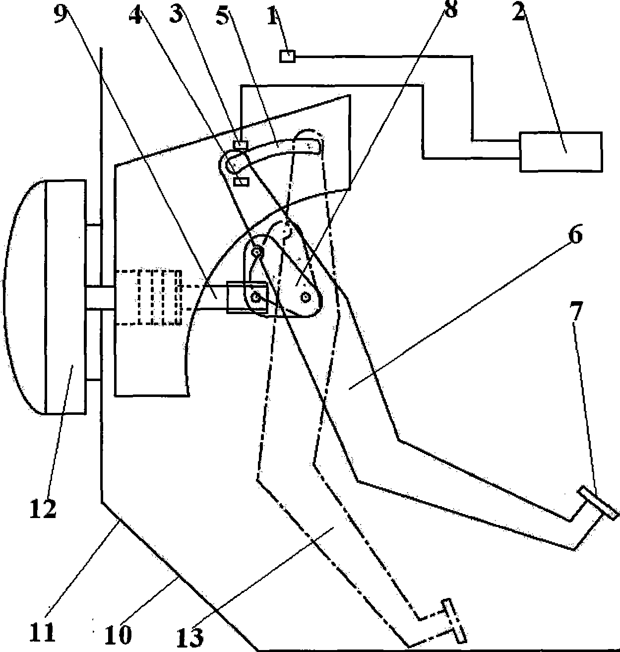 Brake treadle apparatus of automobile and security protection method thereof