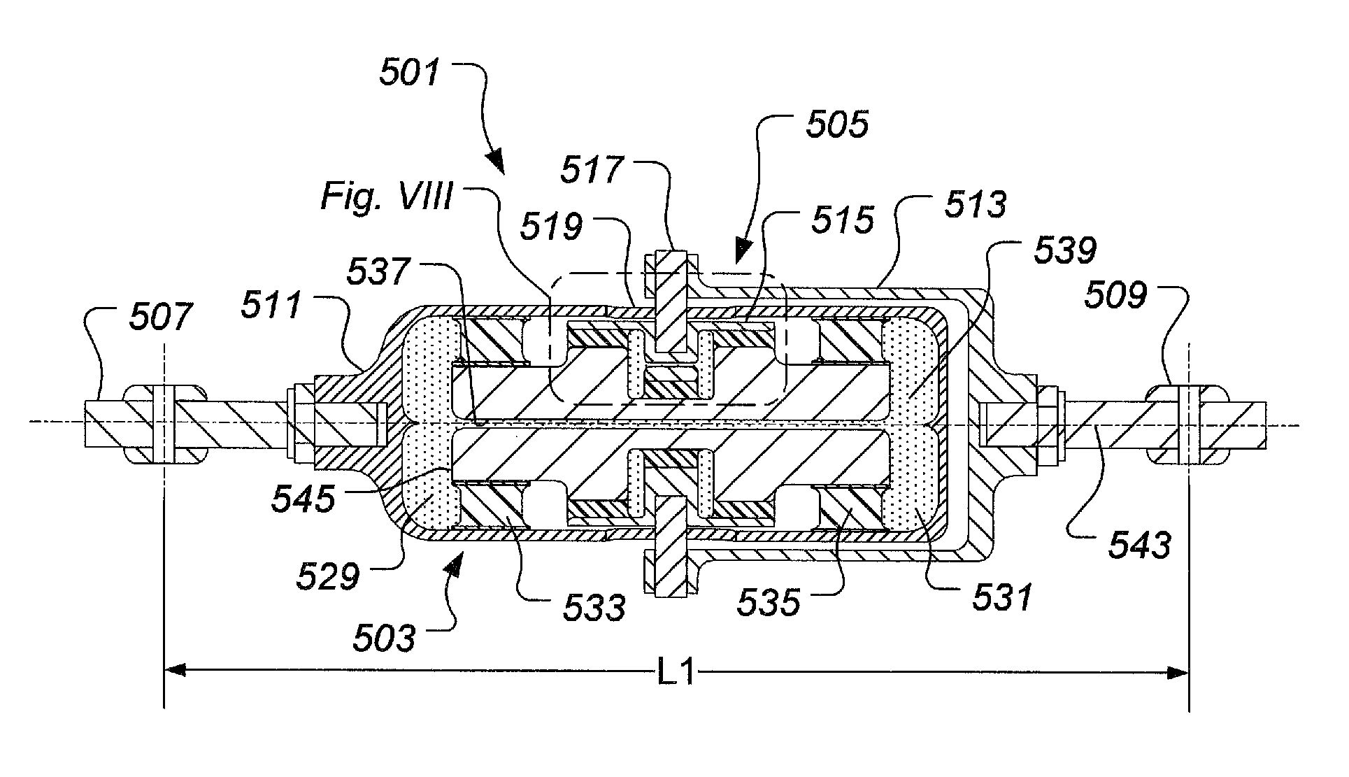 Dual frequency damper for an aircraft