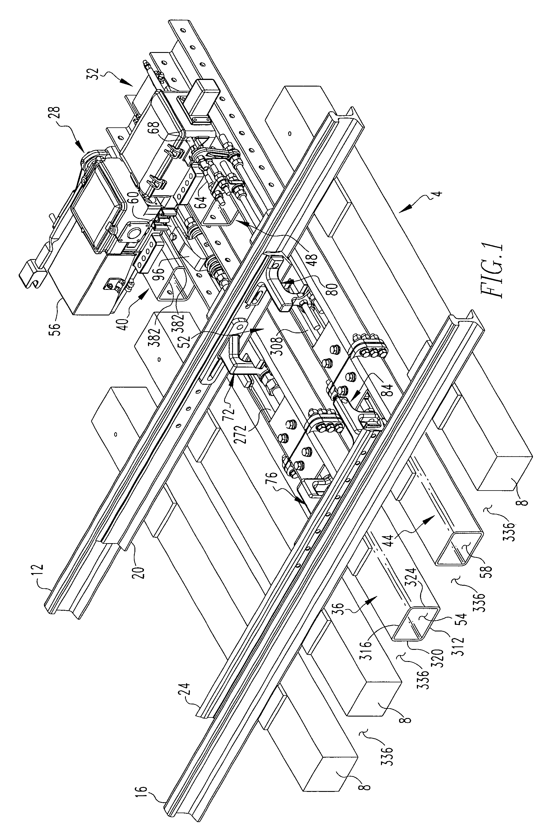 Hollow tie railroad switching assembly