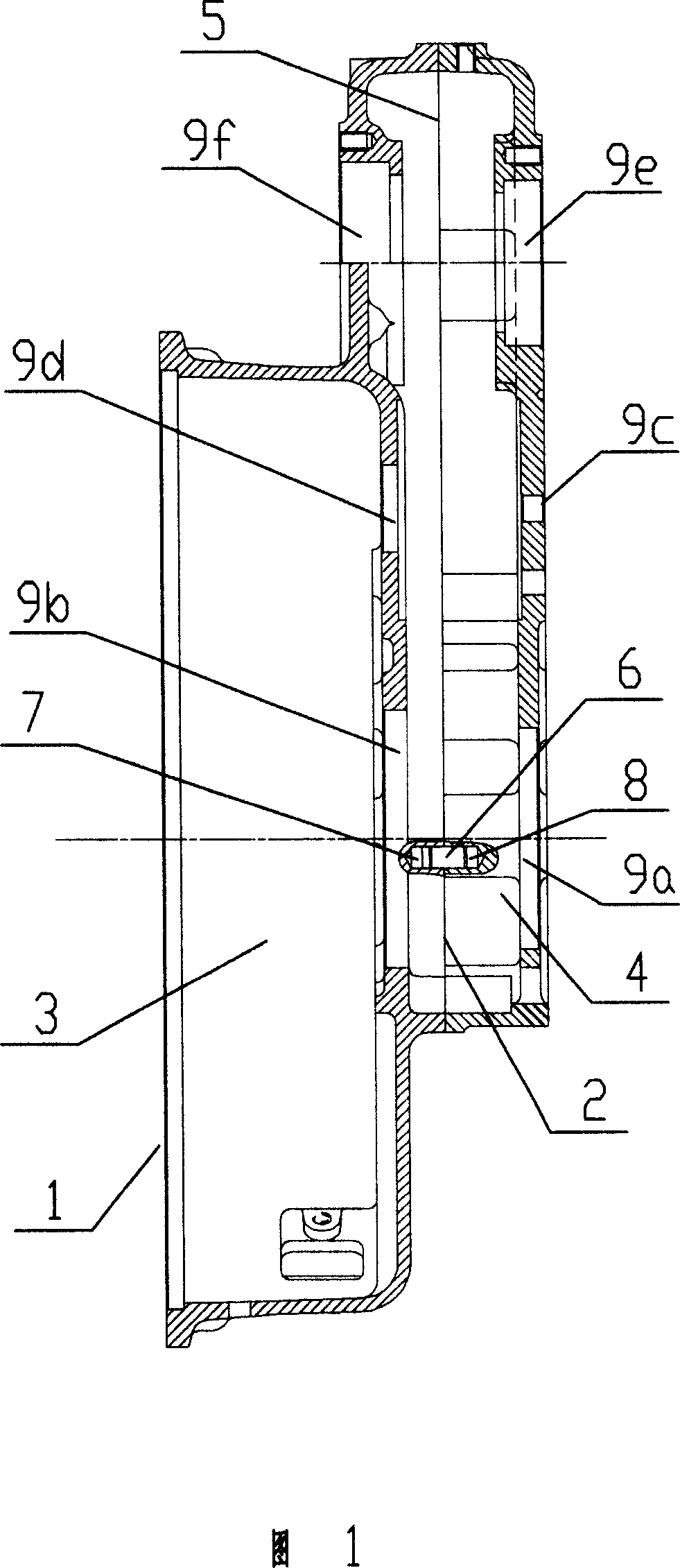 Method for processing output end tank of double-power output engine