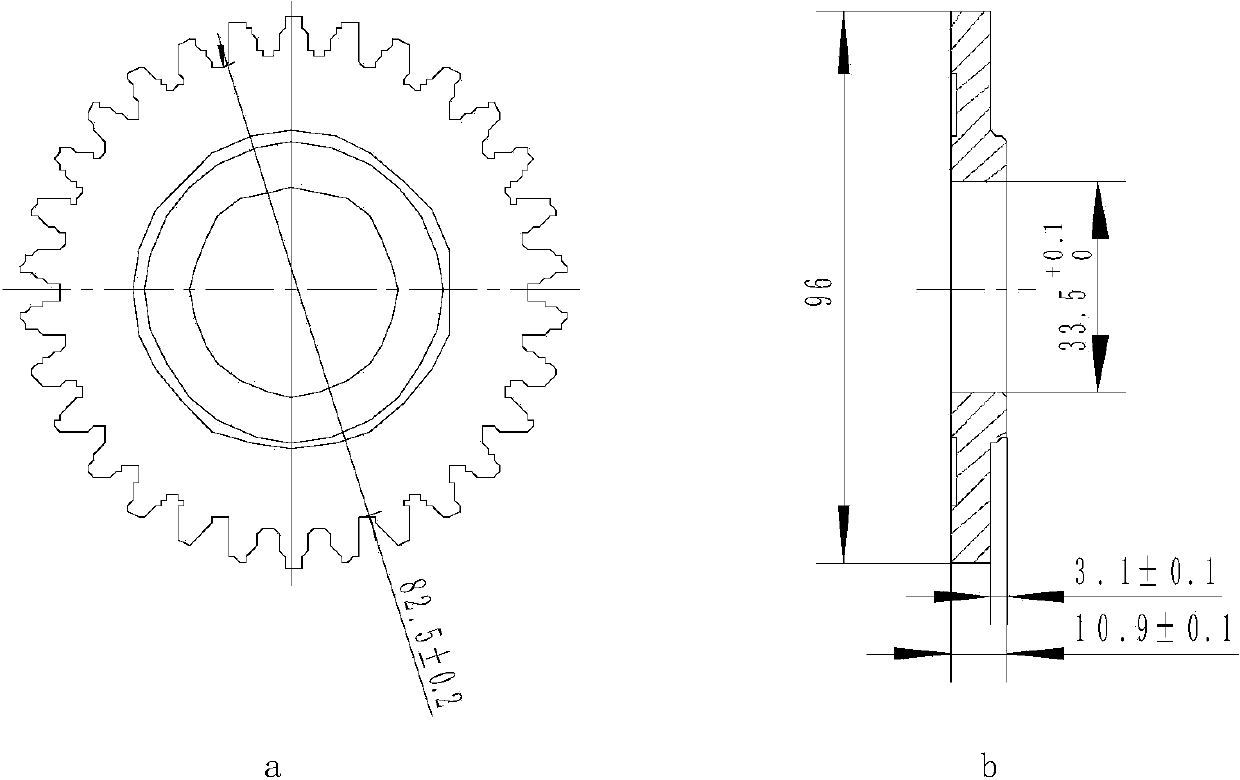 Precision forming method and device of flanged flat gears