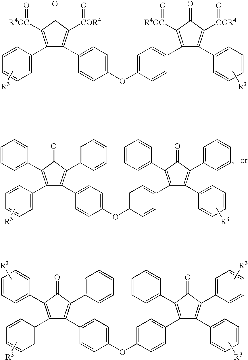 Multifunctional Monomers Containing Bound Poragens and Polyarylene Compositions Therefrom