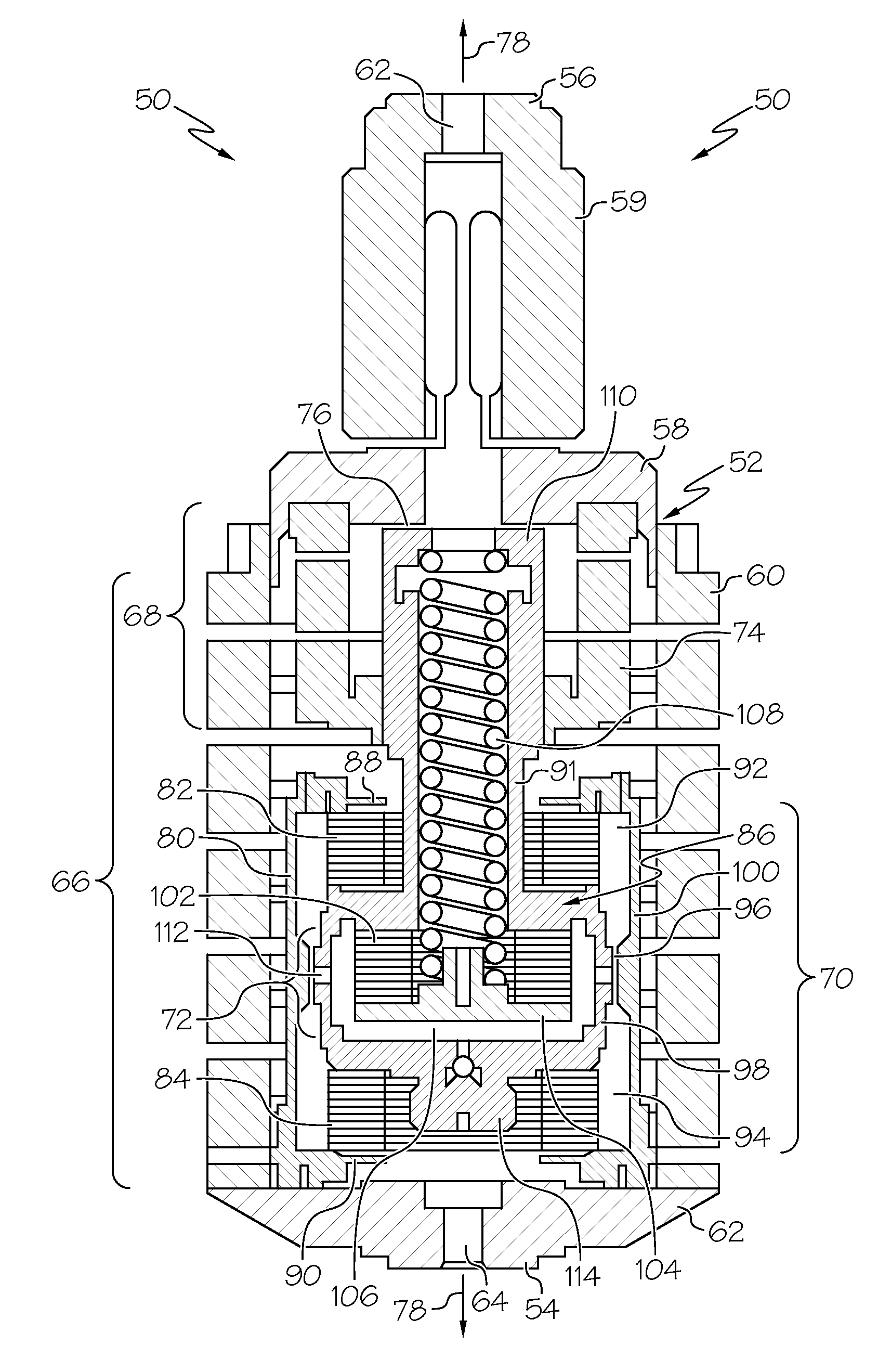 Isolators including damper assemblies having variable annuli and spacecraft isolation systems employing the same