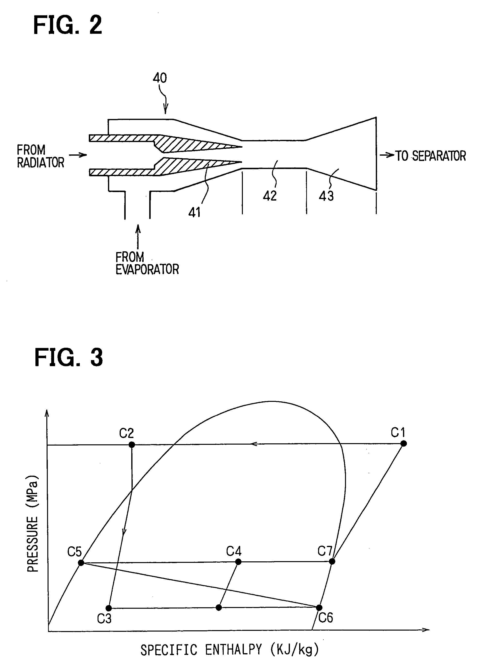 Vapor-compression refrigerant cycle with ejector