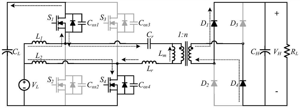 Isolated direct-current boost converter of two-phase parallel boost circuit and control method of isolated direct-current boost converter