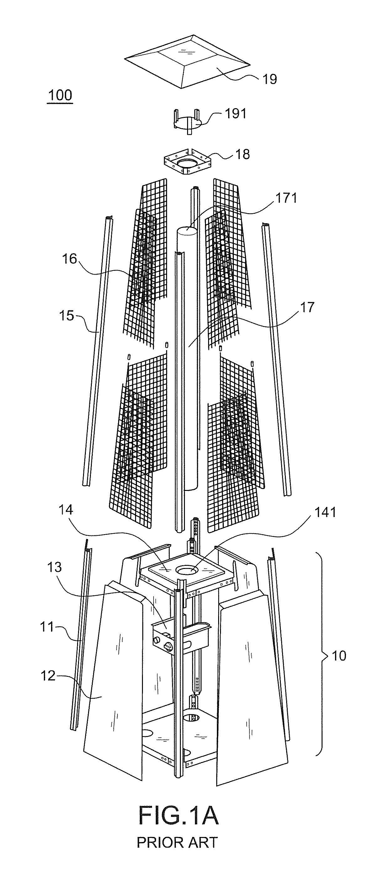 Combustion device for an outdoor flame heater