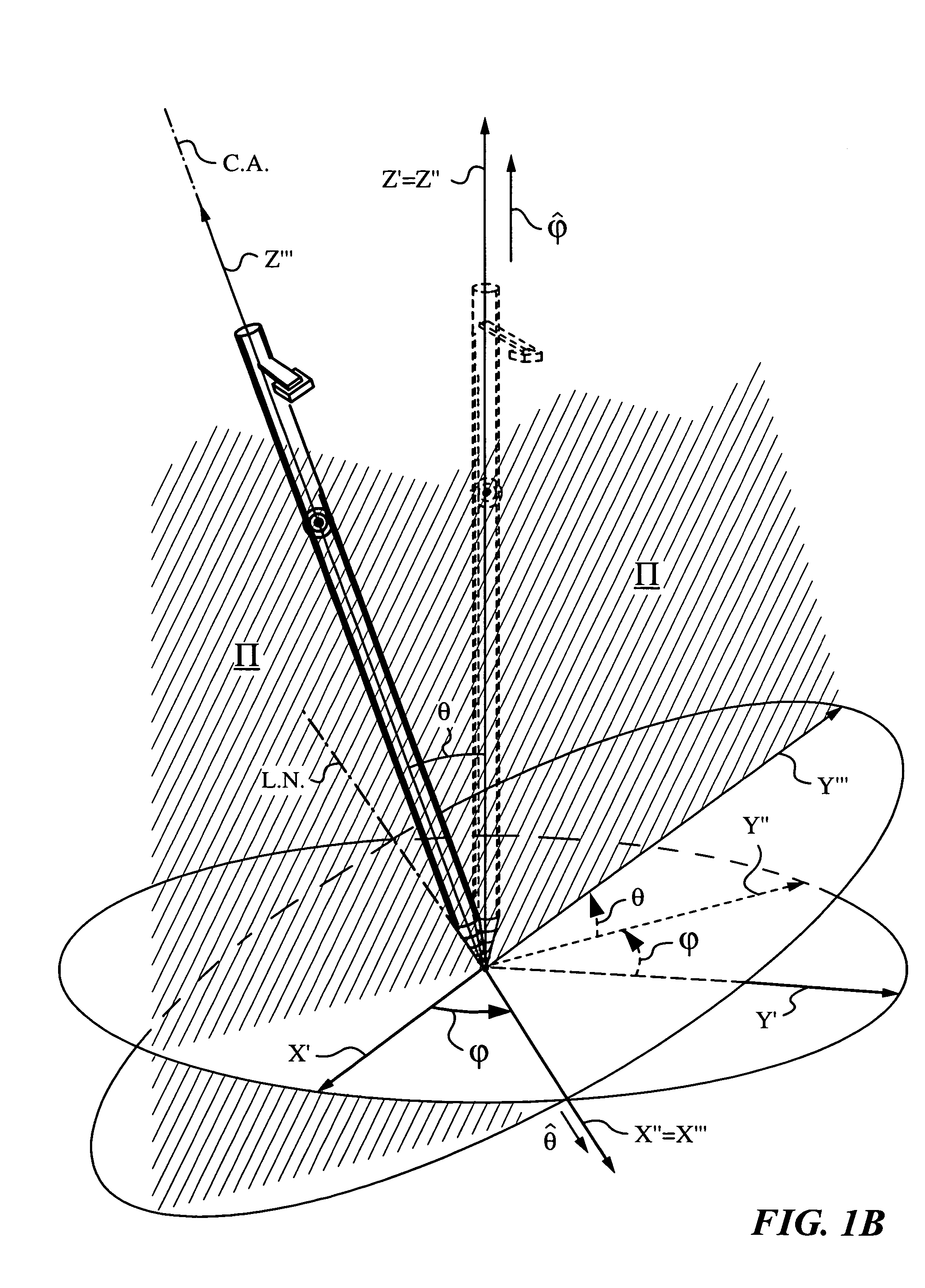 Method and apparatus for determining absolute position of a tip of an elongate object on a plane surface with invariant features