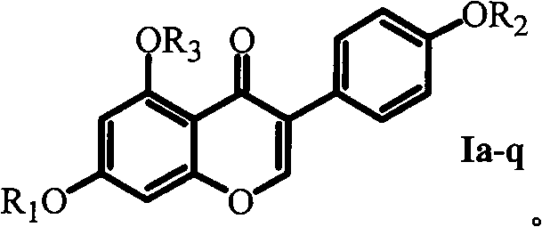 Isoflavone derivative modified by acetylaminoacid benzyl ester, preparation method and application thereof