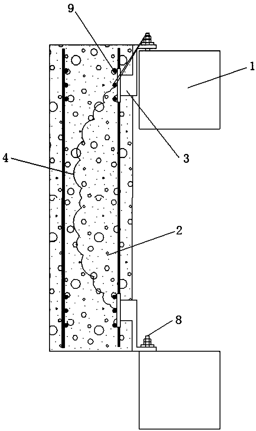 A new type of external wall panel node and its construction method