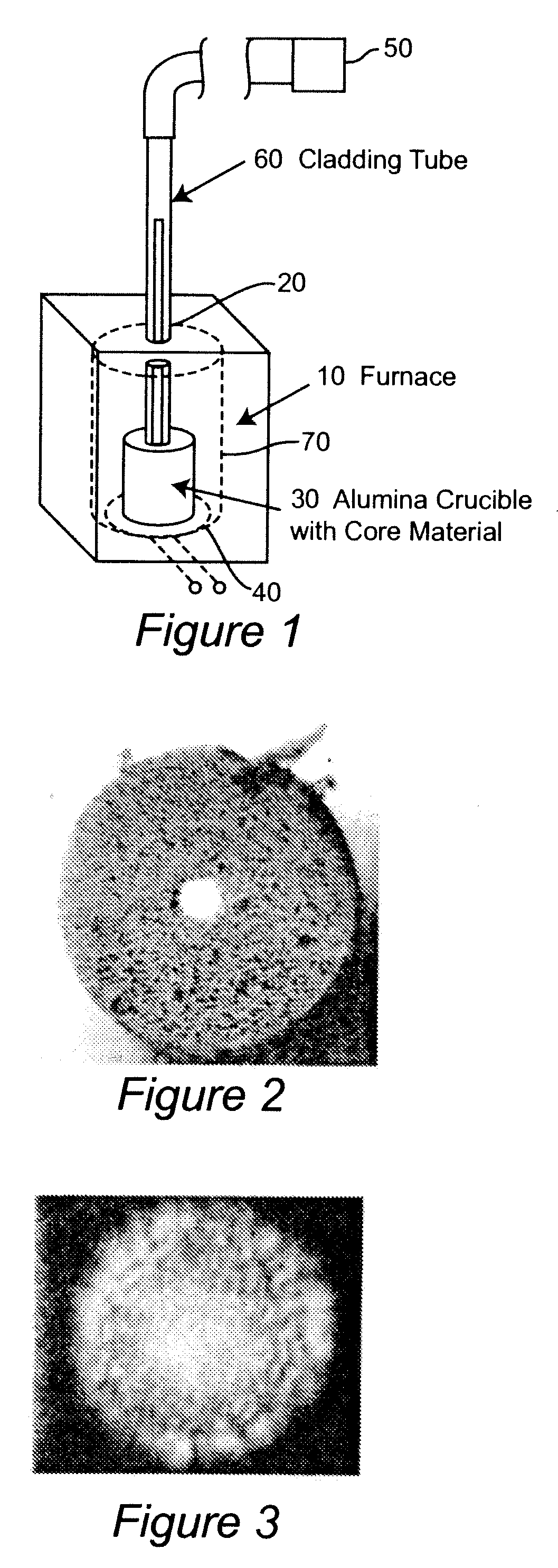 Core suction technique for the fabrication of optical fiber preforms