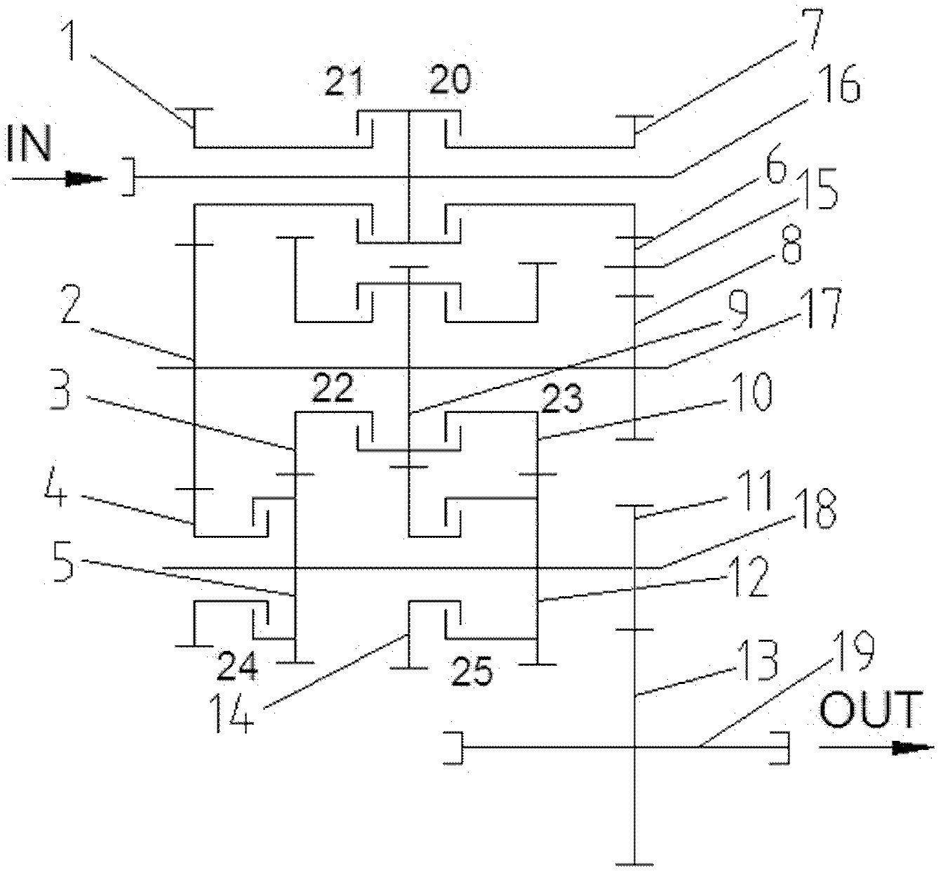 Dynamic power shifting transmission