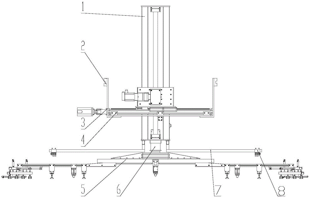 Mechanical arm for laminating transformer cores