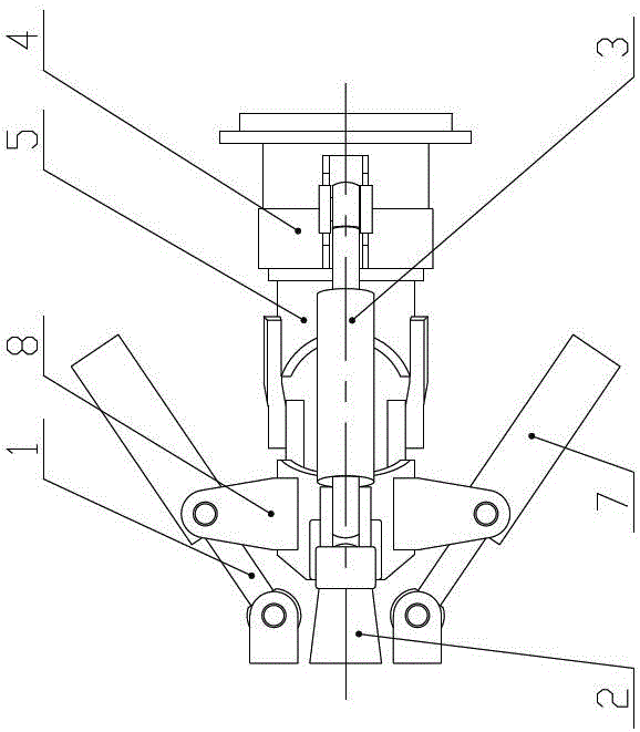 Three-degree-of-freedom articulated structure of articulated tracked vehicle
