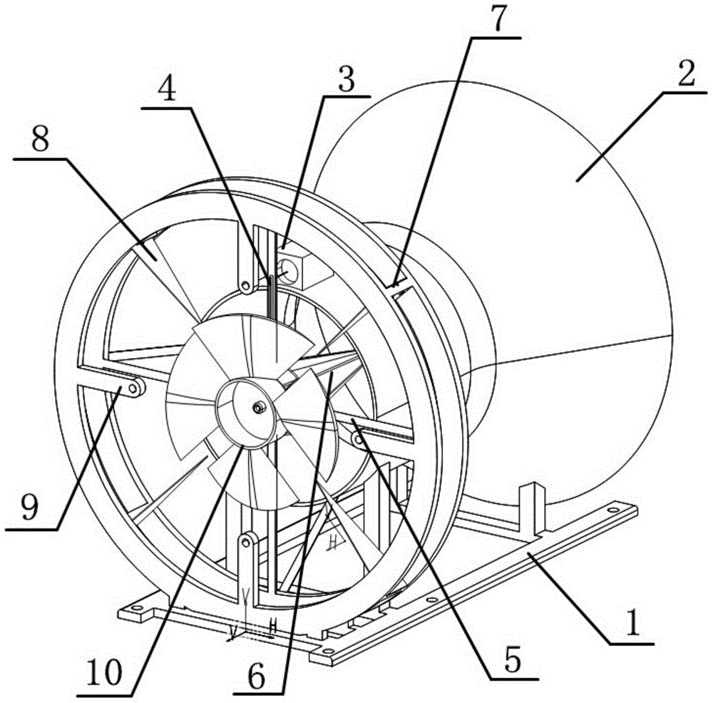 Wind speed self-adjusting piezoelectric wind energy collecting device capable of being started at low wind speed