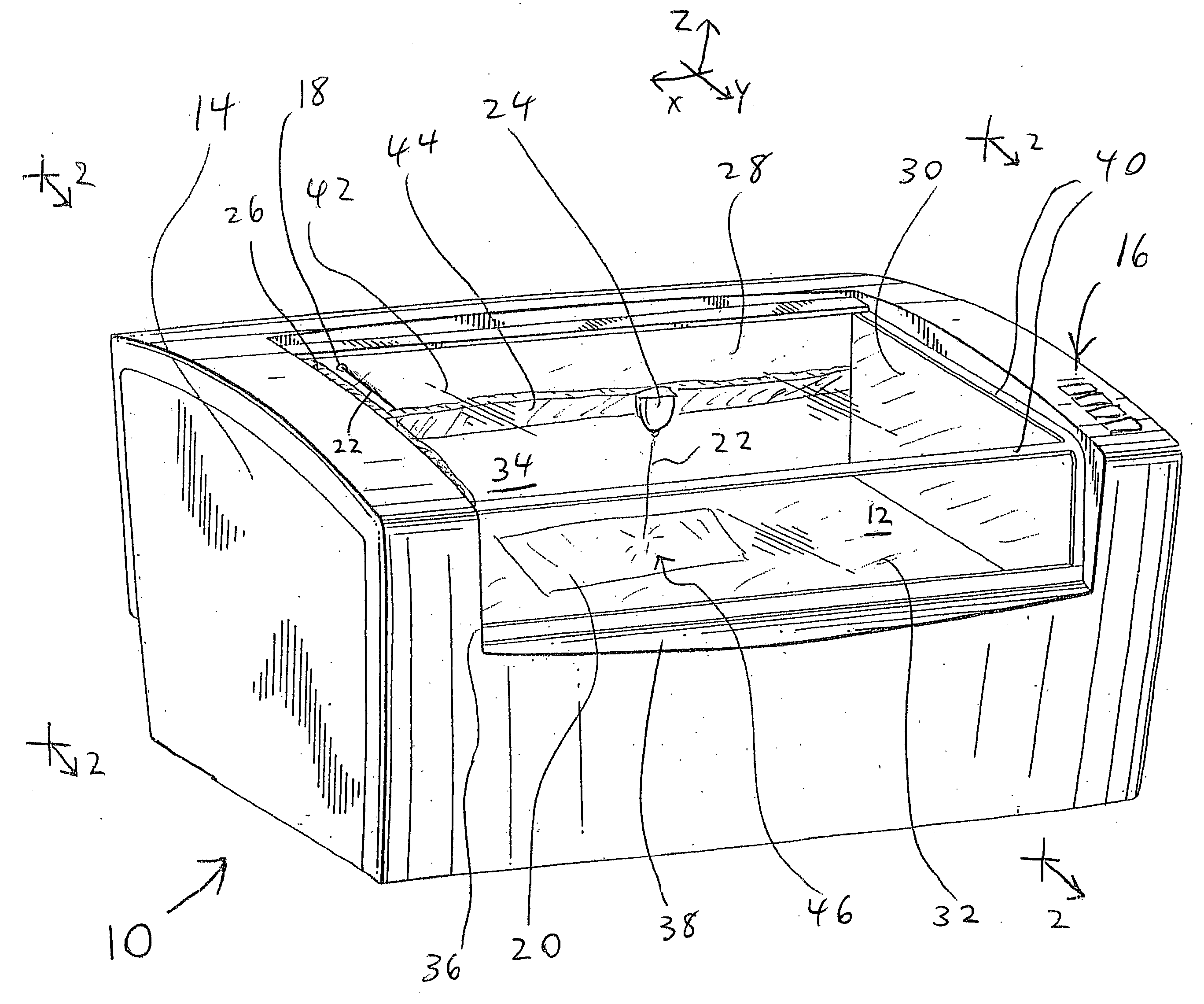 Laser containment structure allowing the use of plastics