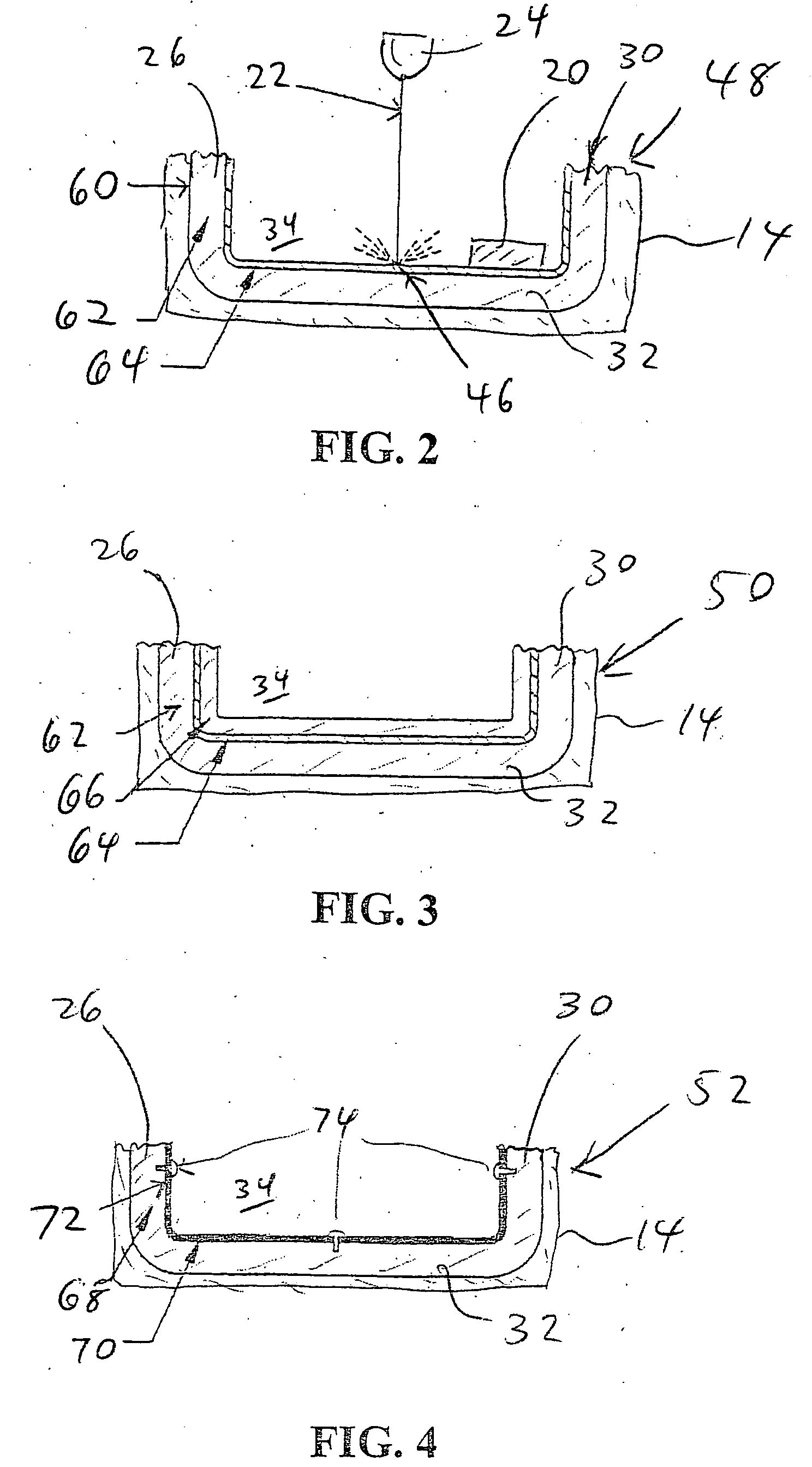 Laser containment structure allowing the use of plastics