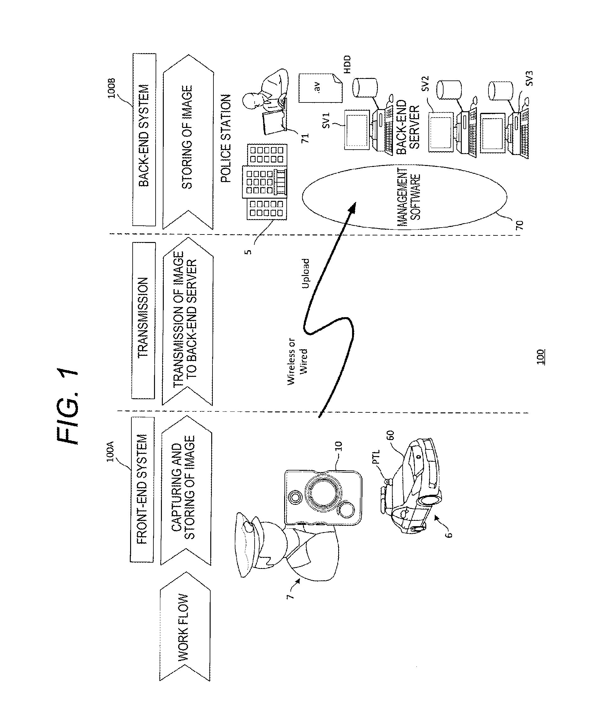 Wearable camera system and recording control method
