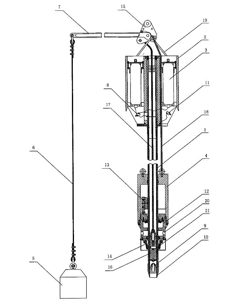 Bolt-free gravity piston type long cylindrical sediment fidelity sampler