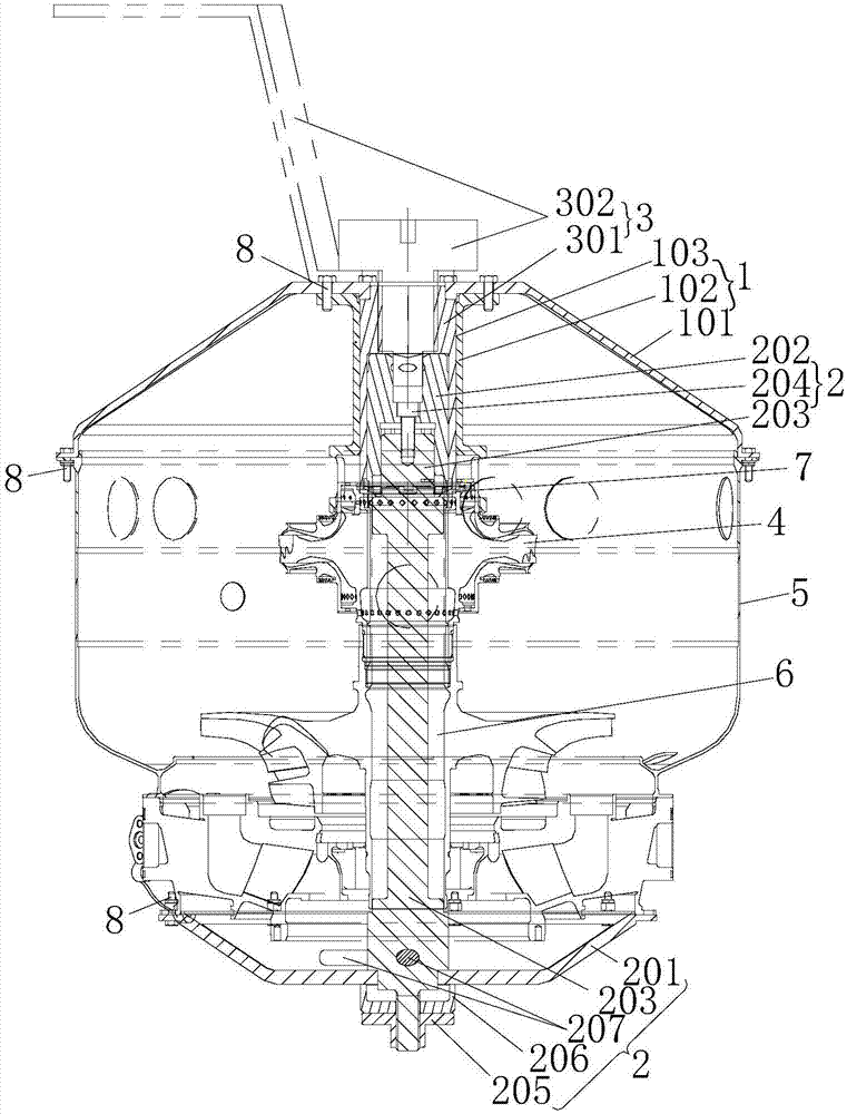 Dismounting device for aero-engine high-pressure combined rotor