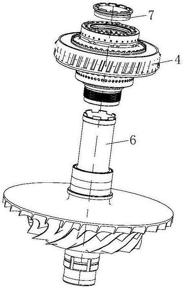 Dismounting device for aero-engine high-pressure combined rotor