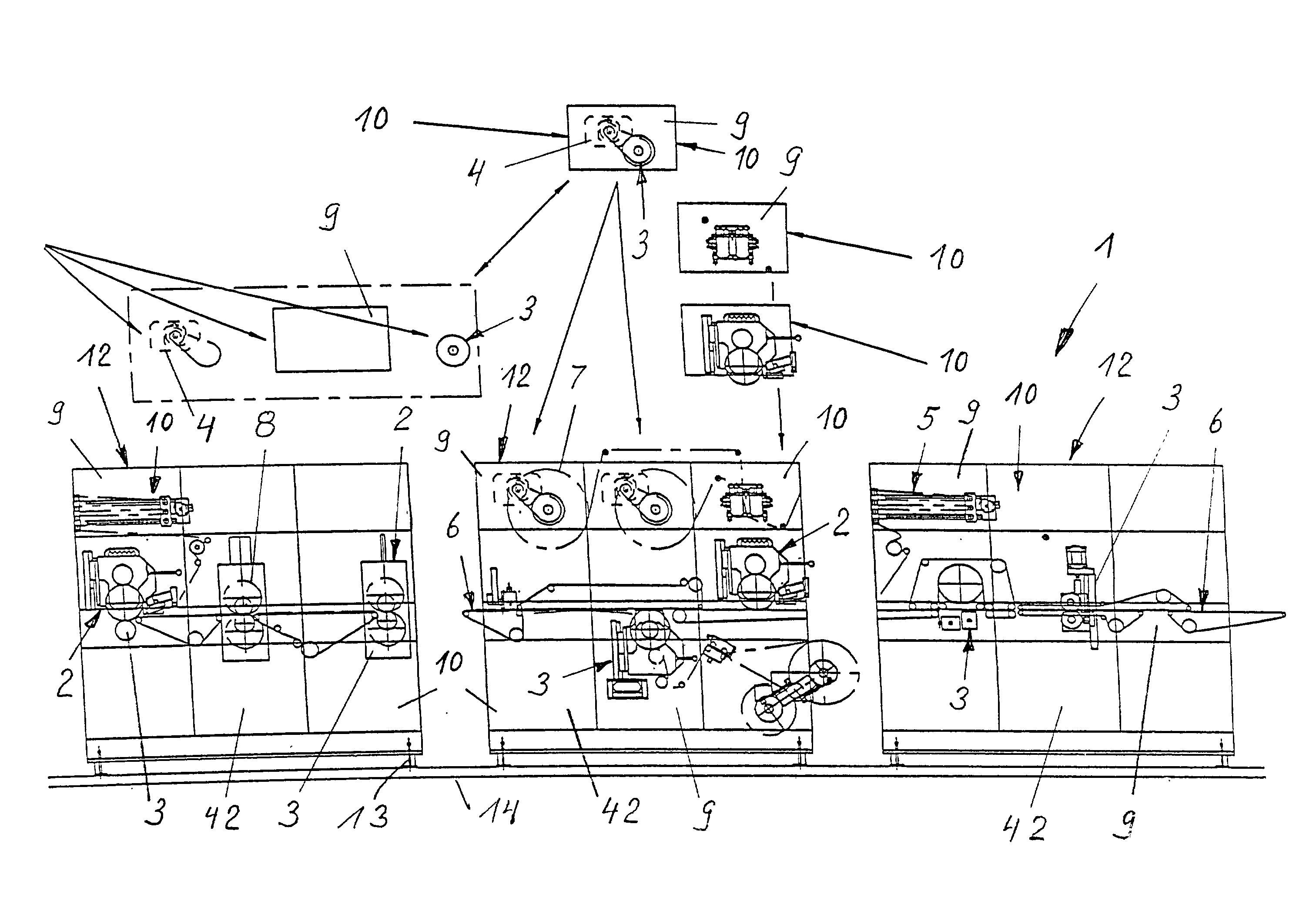 Apparatus for producing hygiene products
