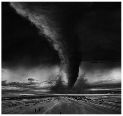 Tornado weather simulation method, intelligent terminal and storage medium