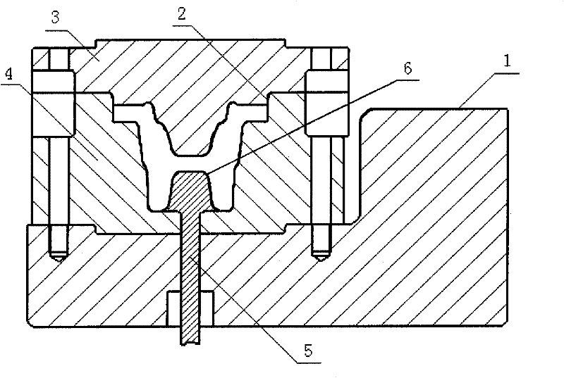 Medium-heavy automobile flange die forging process and punching and calibrating composite die thereof