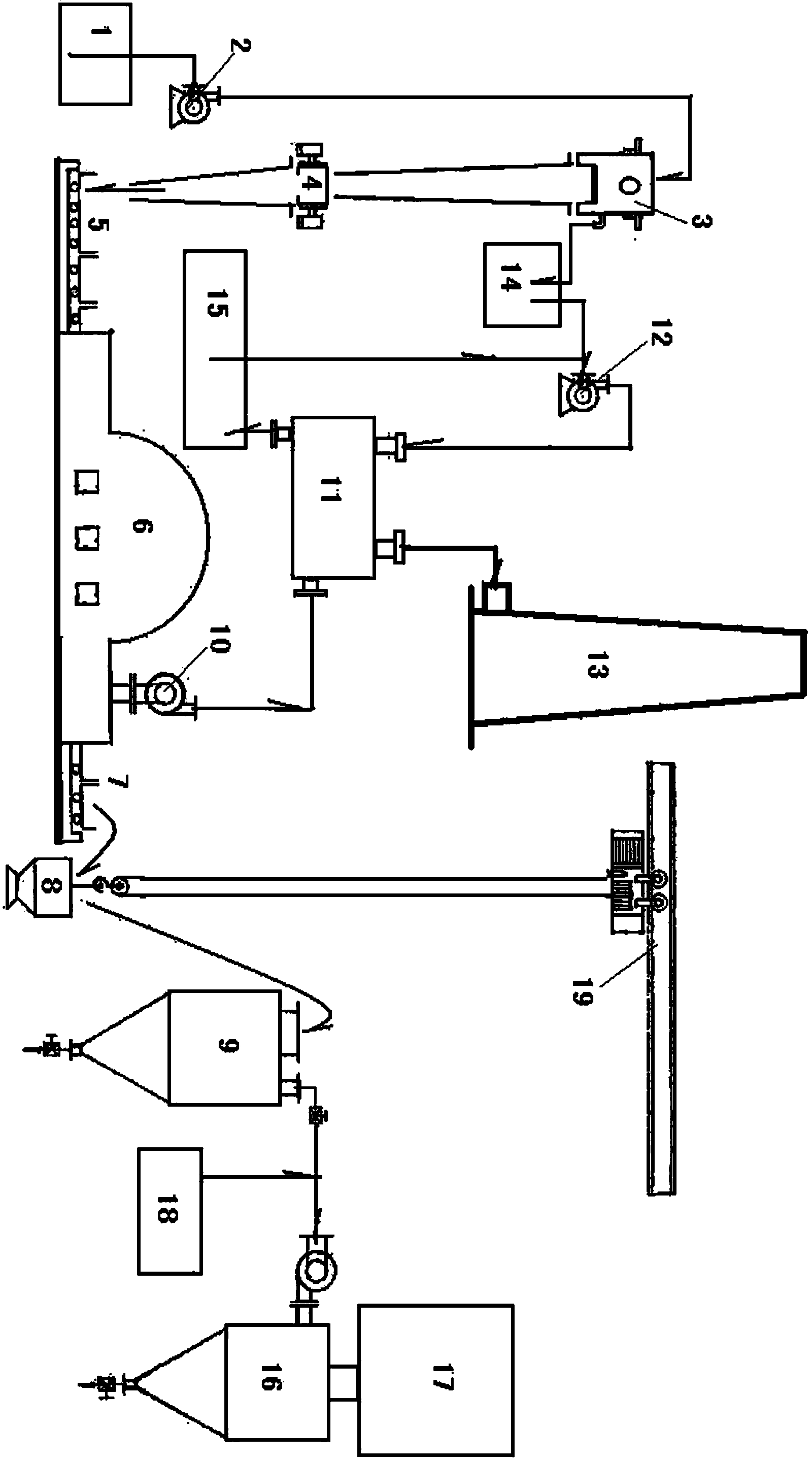 Production line for preparing lime with marble thick liquid and powder