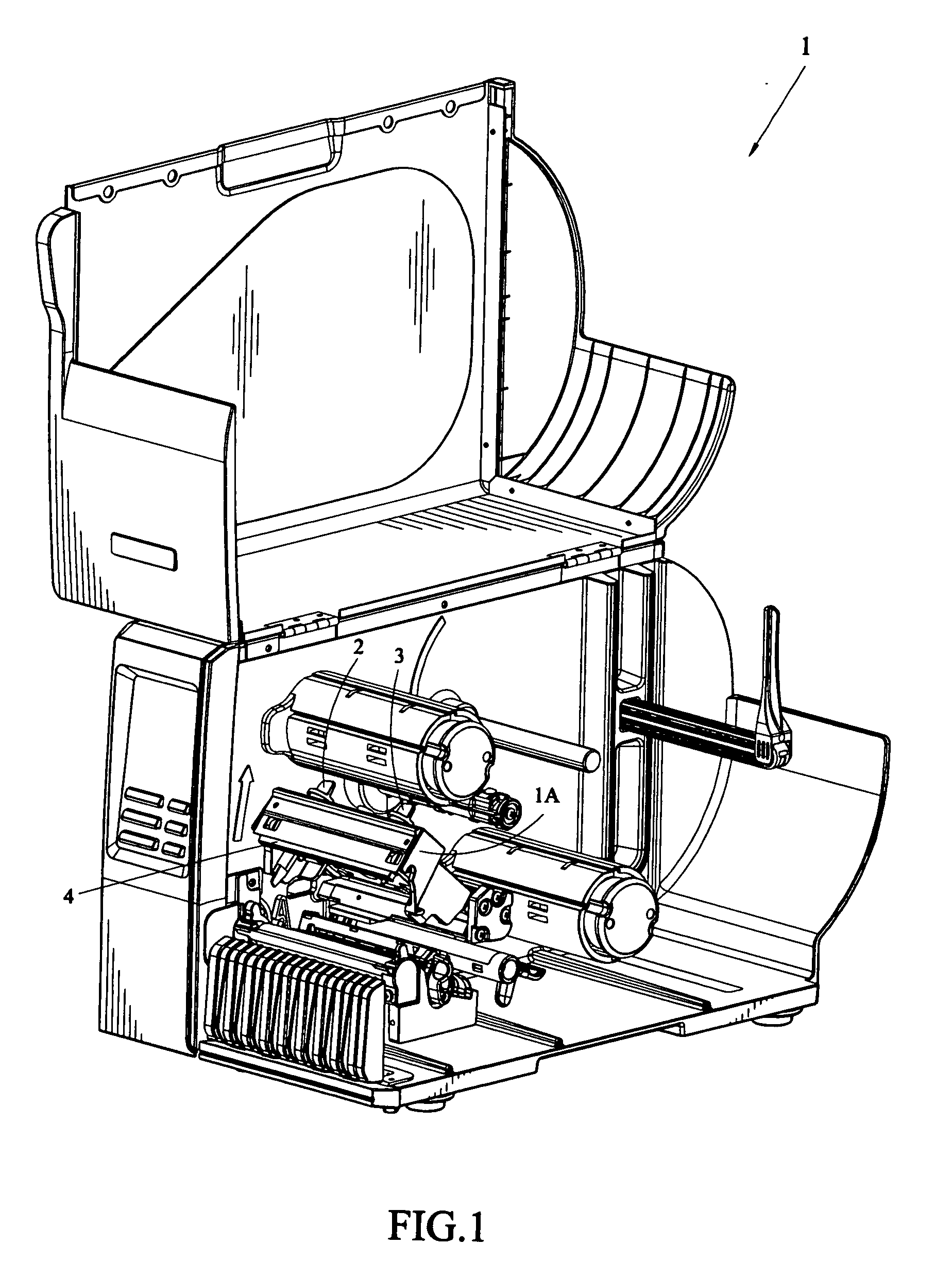 Label sheet positioning device of barcode printer