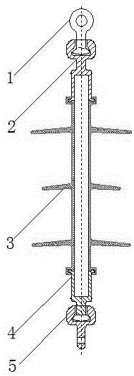 Suspended composite insulator string and method of using 3D printing composite insulator string