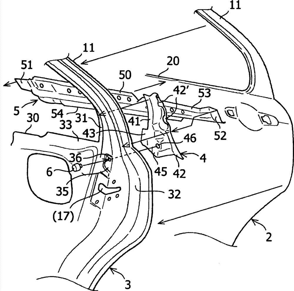 Overtravel preventing structure for car doors